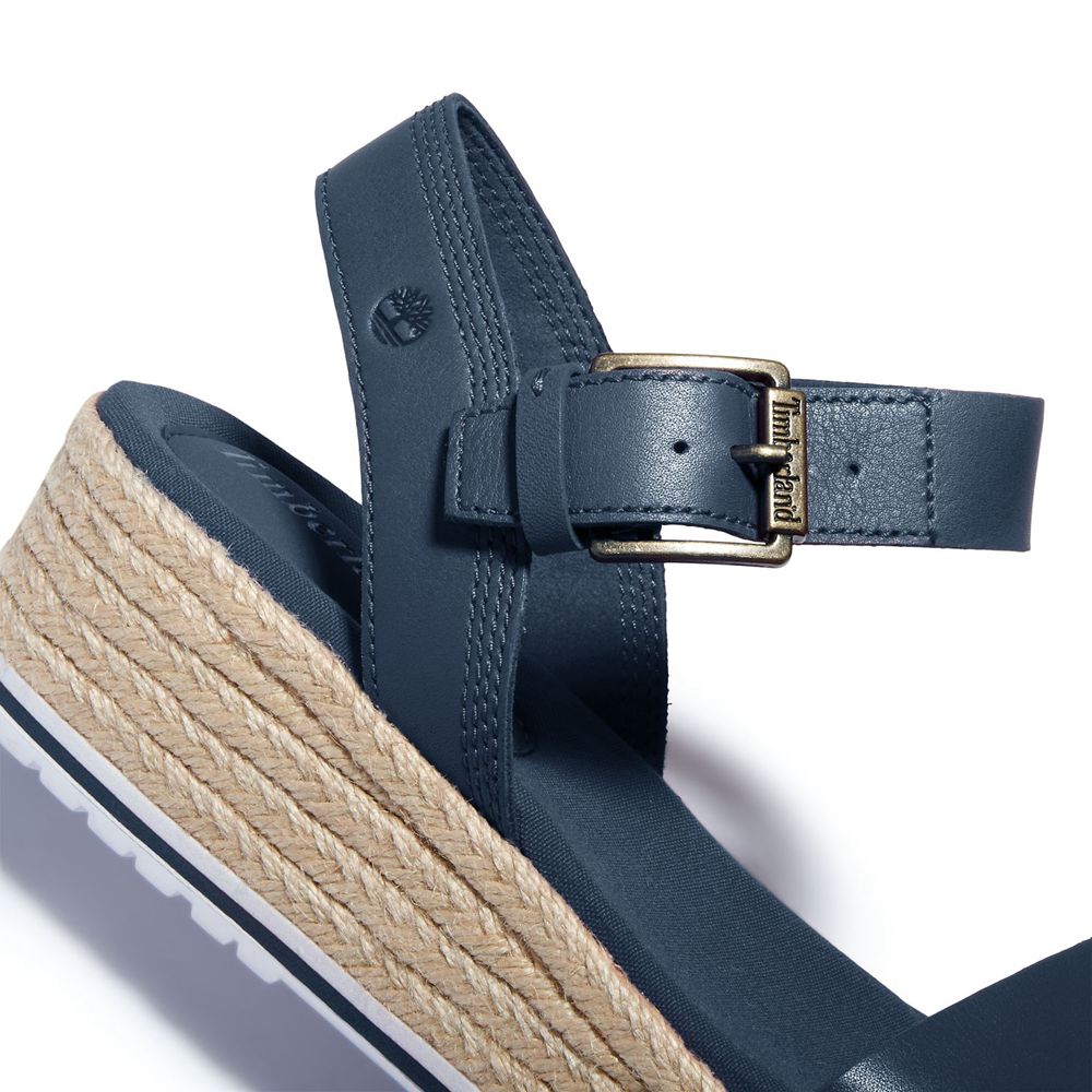 Sandálias Feminino - Timberland Santorini Sun Ankle Strap - XKQYI6105 - Azul Marinho